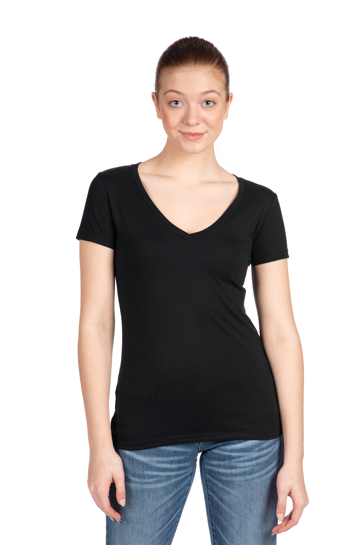 Next Level Apparel® Women’s Ideal V-Neck Tee - Black