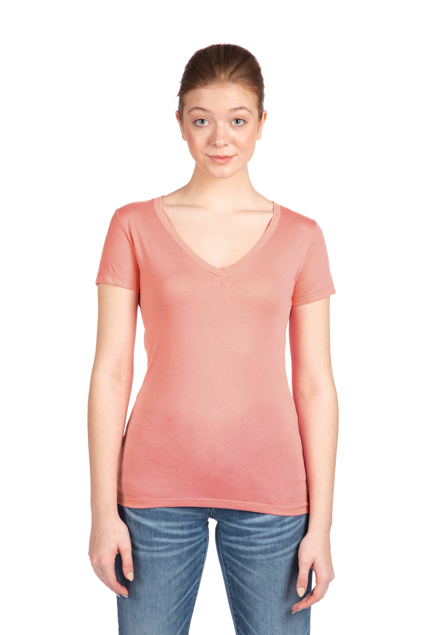 Next Level Apparel® Women’s Ideal V-Neck Tee - Desert Pink