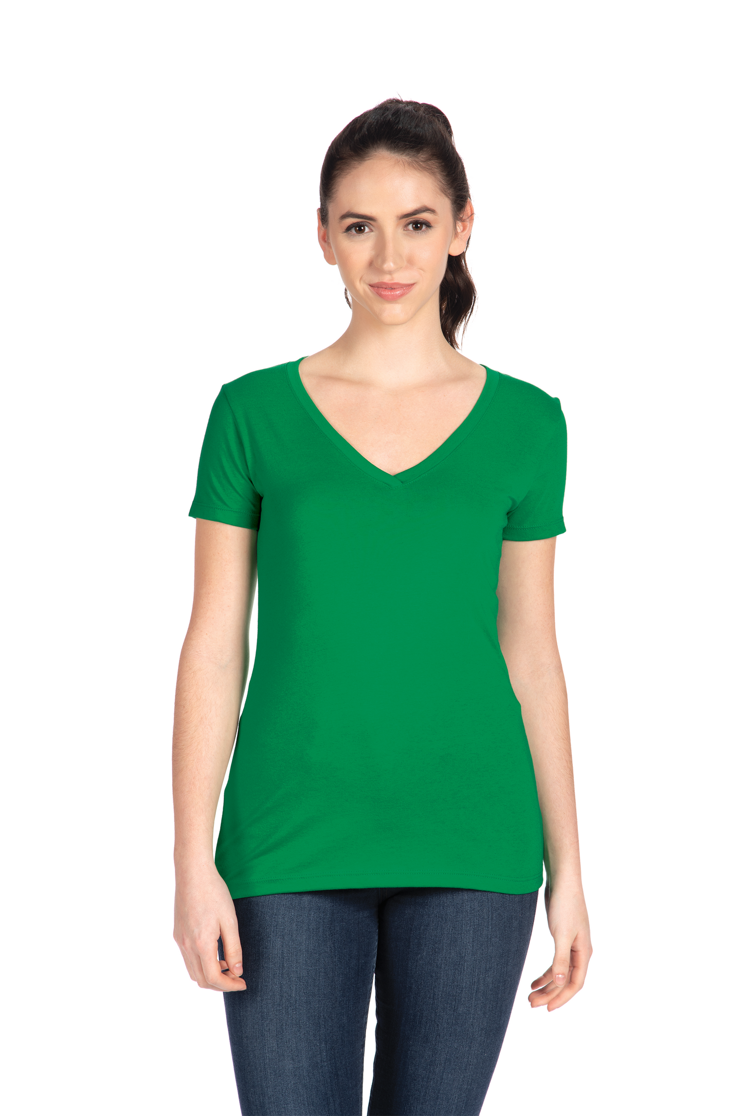 Next Level Apparel® Women’s Ideal V-Neck Tee - Kelly Green
