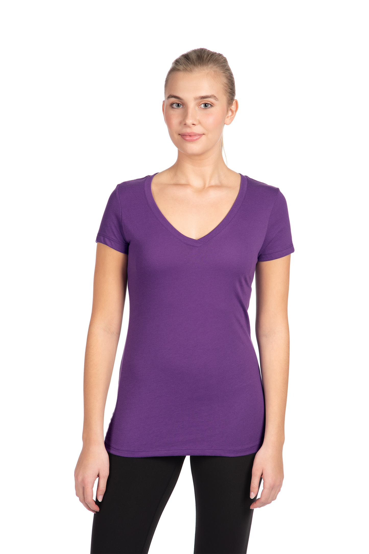 Next Level Apparel® Women’s Ideal V-Neck Tee - Purple Rush