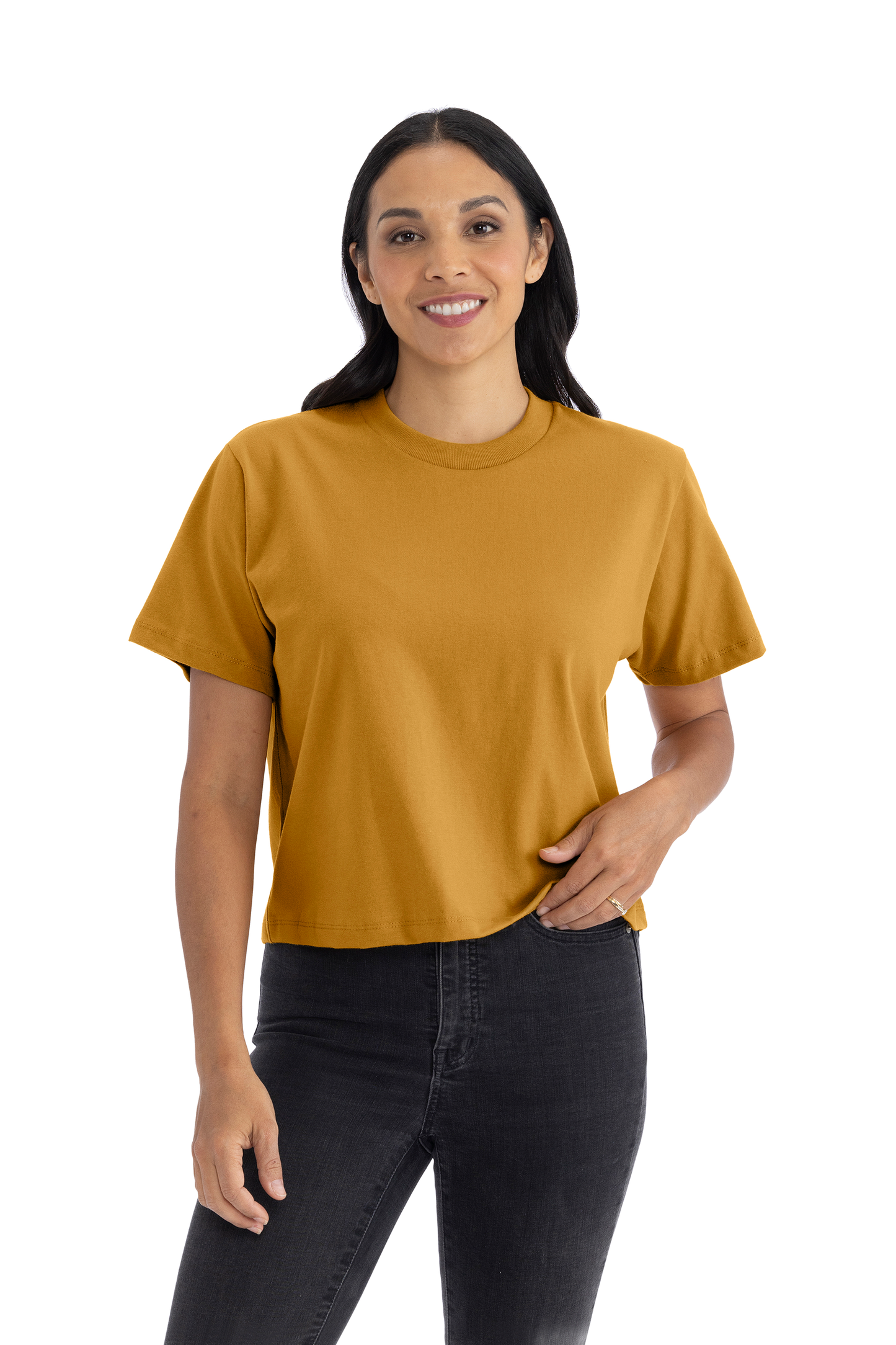 Next Level Apparel® Women’s Heavyweight Boxy Tee - Antique Gold