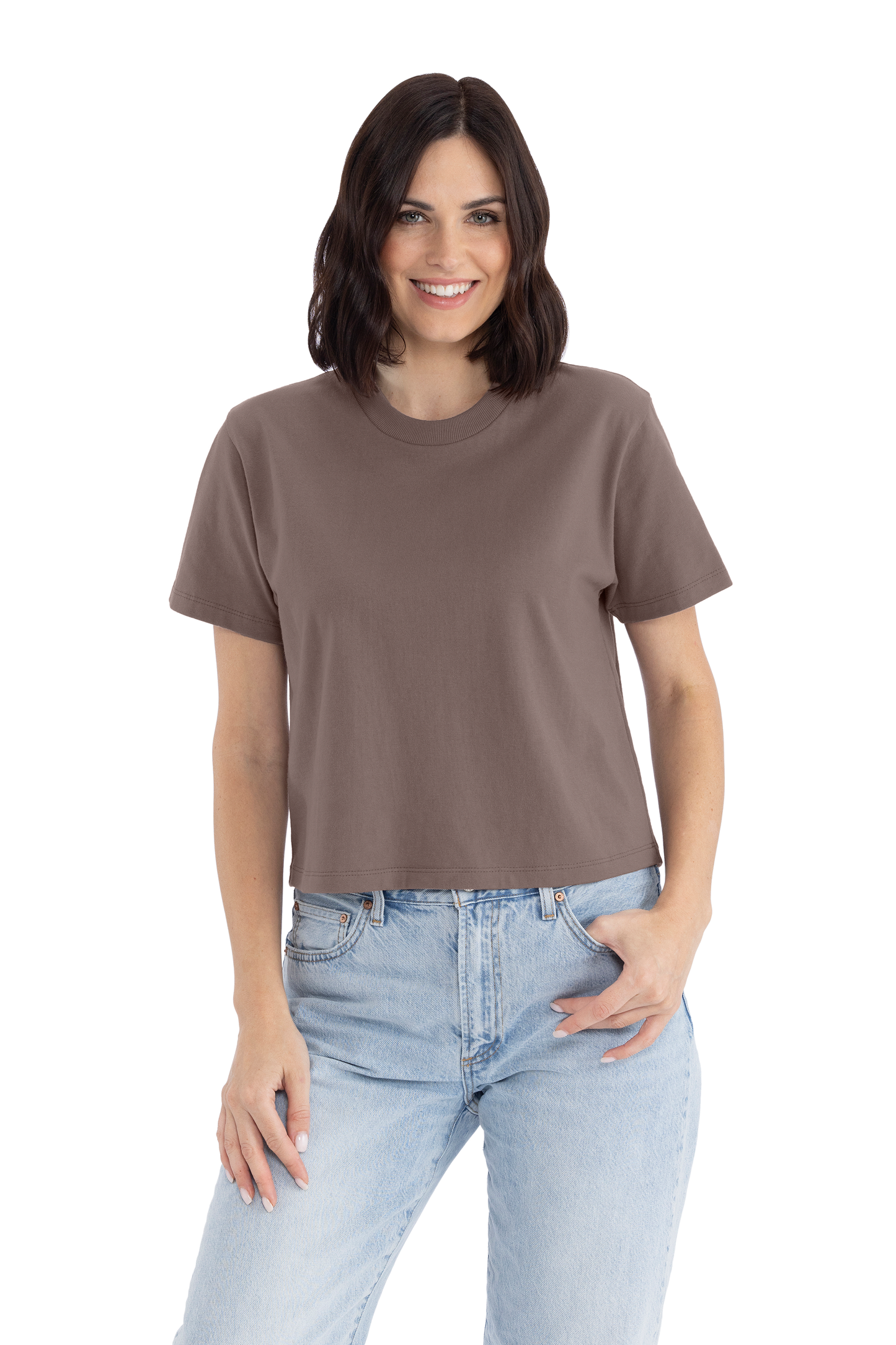 Next Level Apparel® Women’s Heavyweight Boxy Tee - Shittake