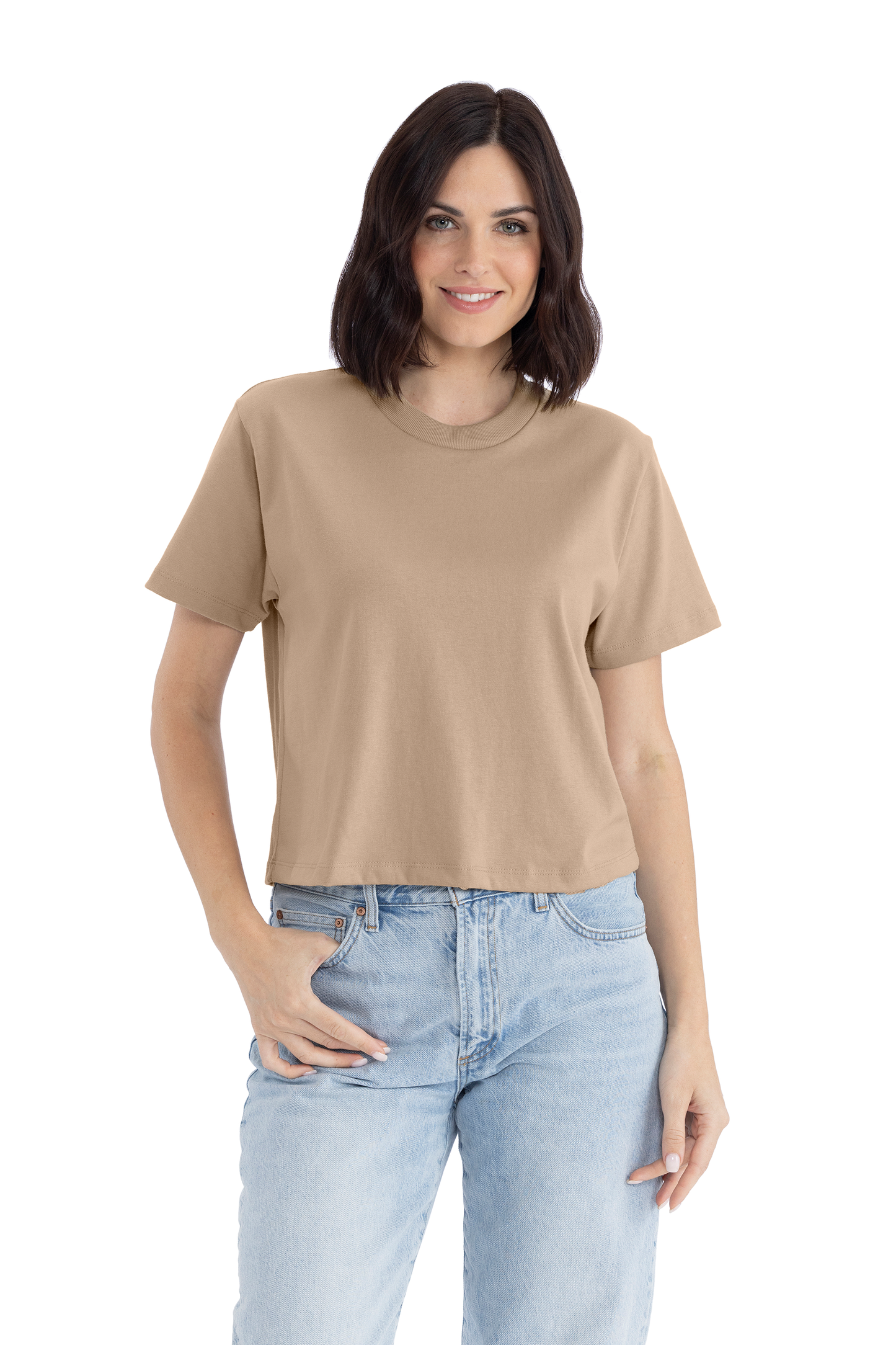Next Level Apparel® Women’s Heavyweight Boxy Tee - Tan