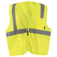 OccuNomix ECO-IMZ Type R Class 2 Value Mesh Safety Vest with Zipper - Yellow/Lime