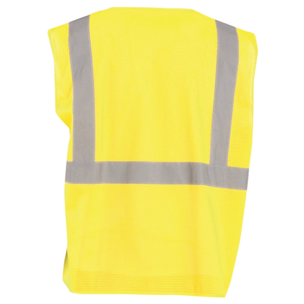 OccuNomix ECO-IMZ Type R Class 2 Value Mesh Safety Vest with Zipper - Yellow/Lime