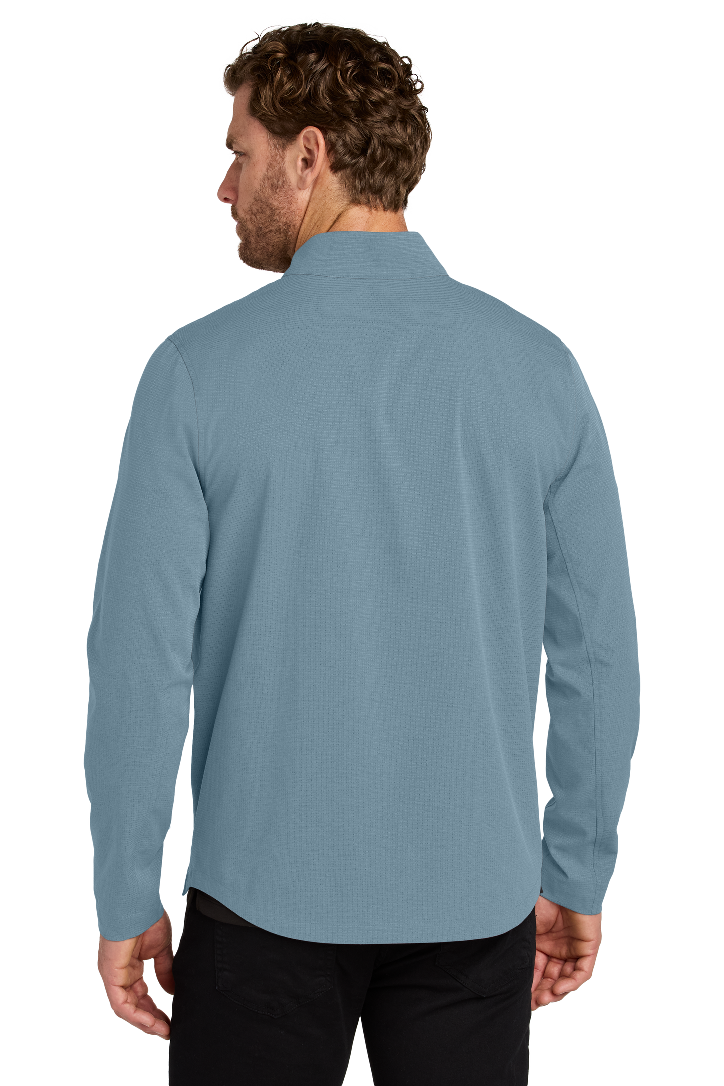 OGIO® Aspect 12-Zip Pullover - Blue Mist