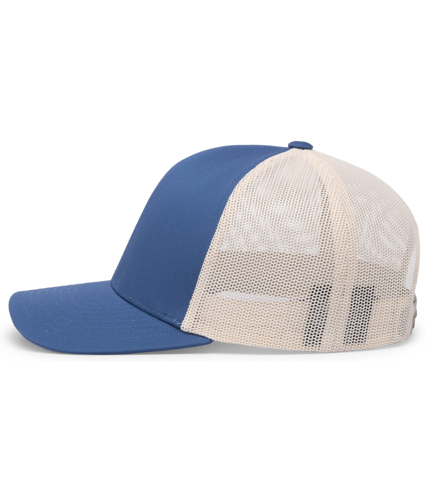 Pacific Headwear Trucker Snapback Cap - Ocean Blue/Beige/Ocean Blue