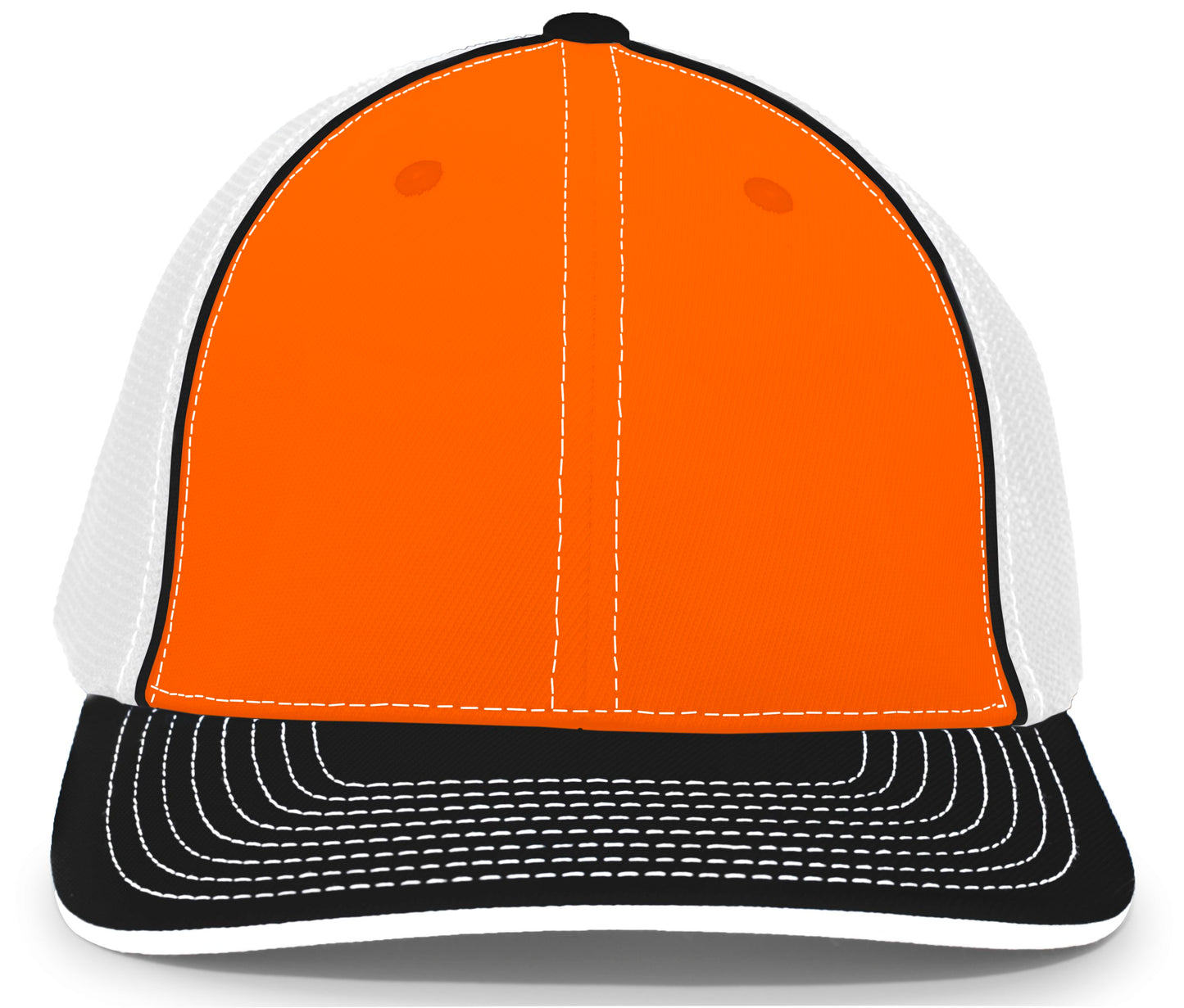 Pacific Headwear Trucker PacFlex Cap - Orange/White/Black