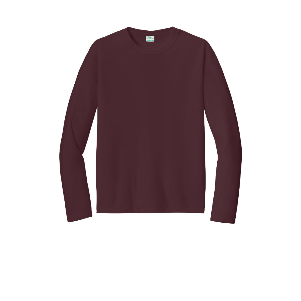 Port & Company® Long Sleeve Performance Tee - Athletic Maroon