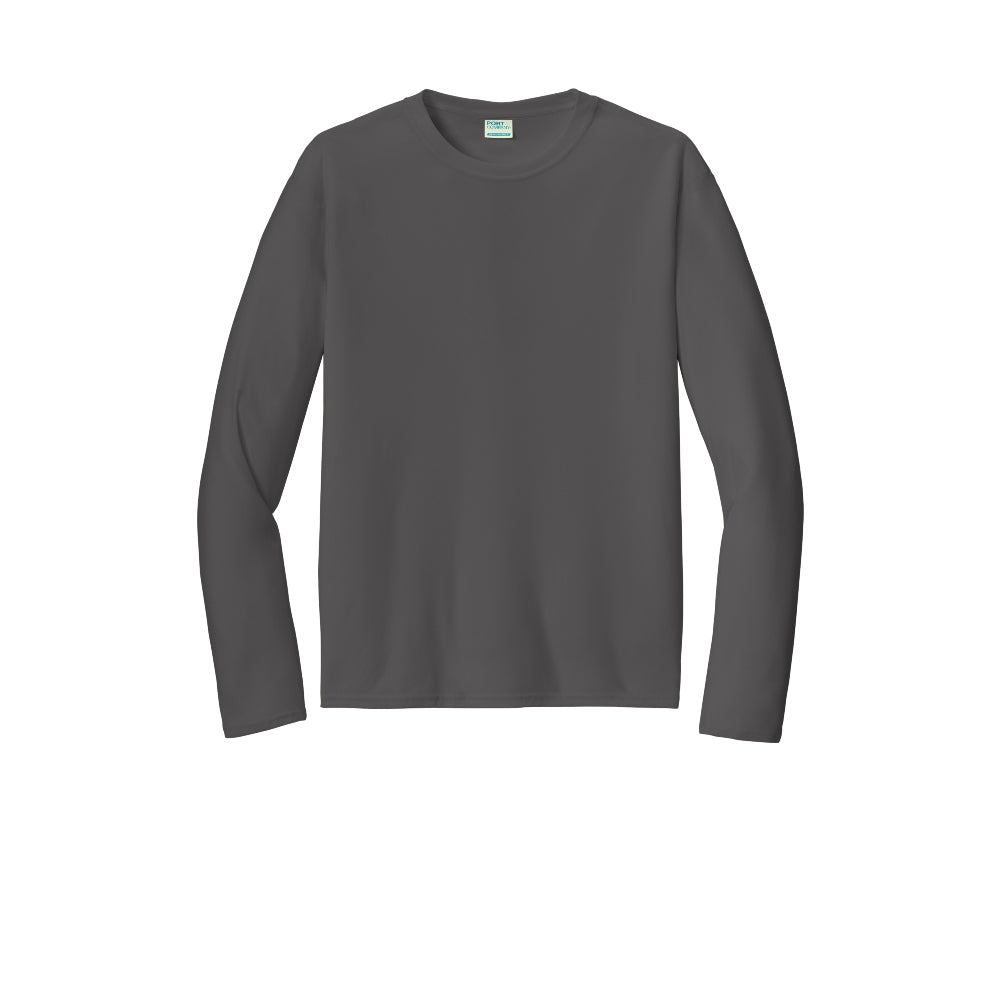 Port & Company® Long Sleeve Performance Tee - Charcoal