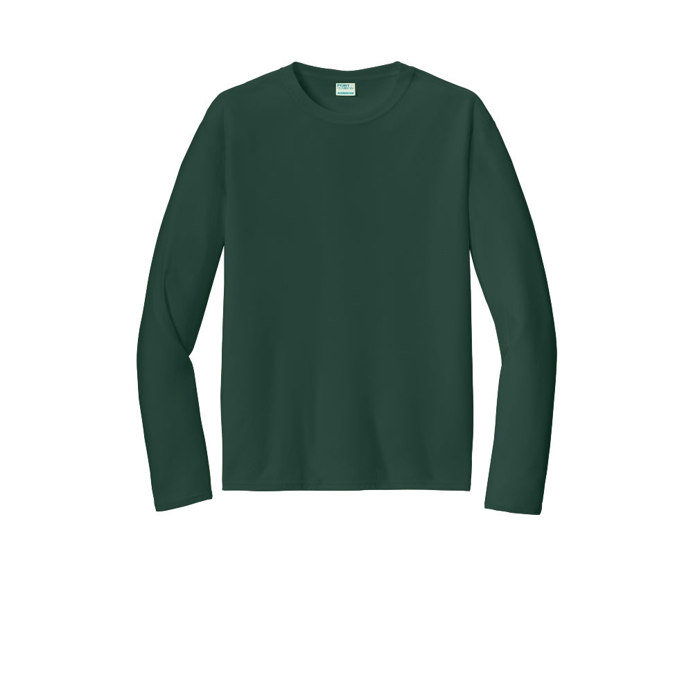 Port & Company® Long Sleeve Performance Tee - Dark Green