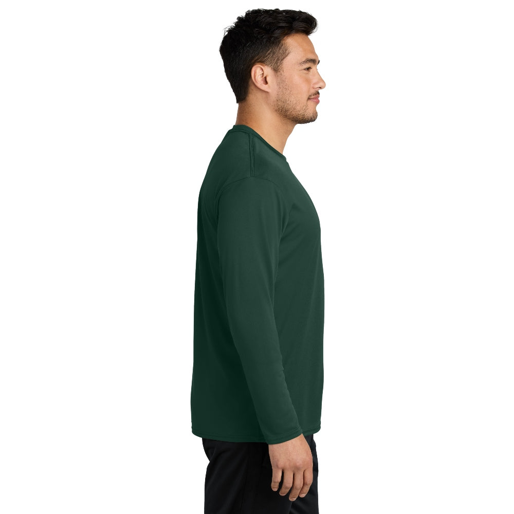 Port & Company® Long Sleeve Performance Tee - Dark Green
