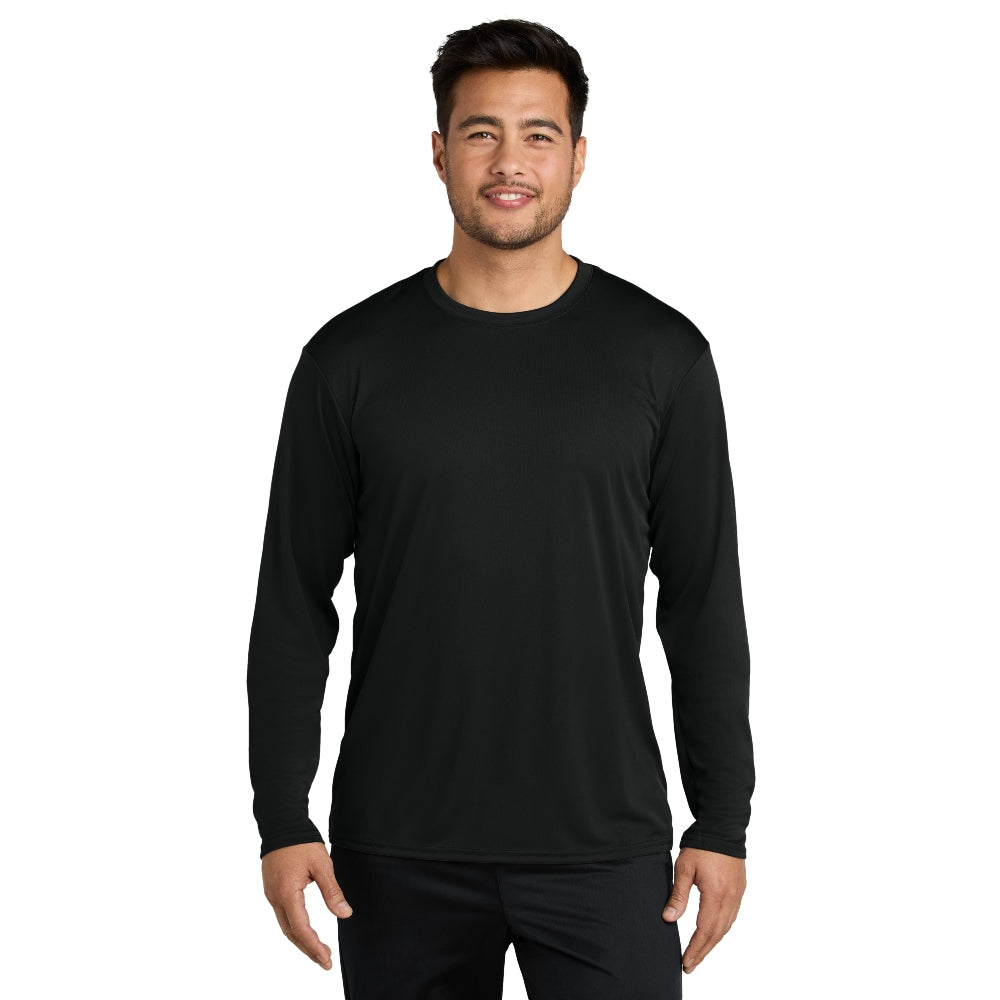 Port & Company® Long Sleeve Performance Tee - Jet Black