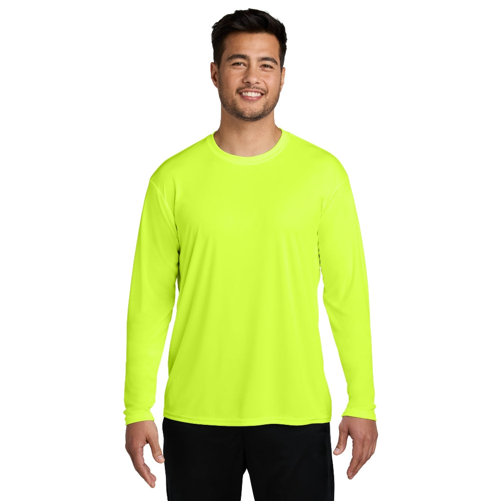 Port & Company® Long Sleeve Performance Tee - Neon Yellow
