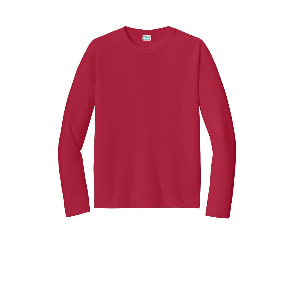 Port & Company® Long Sleeve Performance Tee - Red