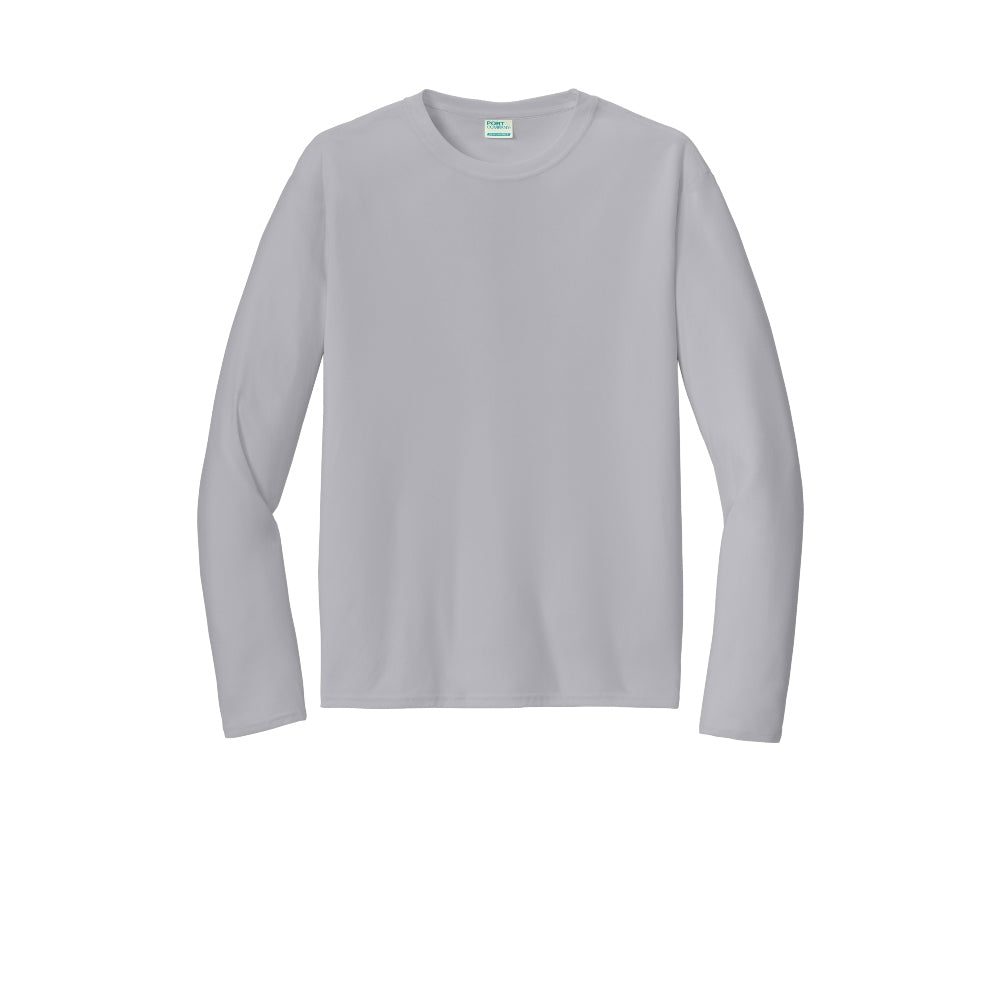 Port & Company® Long Sleeve Performance Tee - Silver