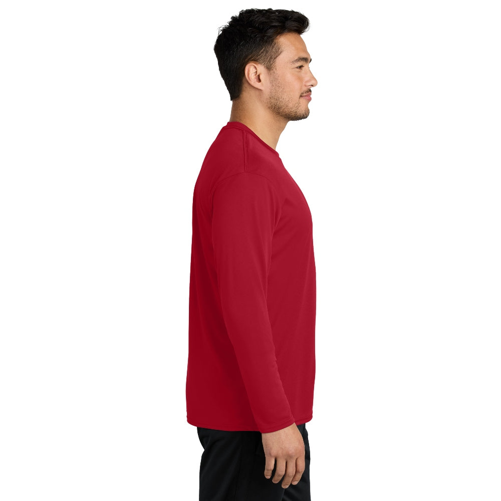 Port & Company® Long Sleeve Performance Tee - Red
