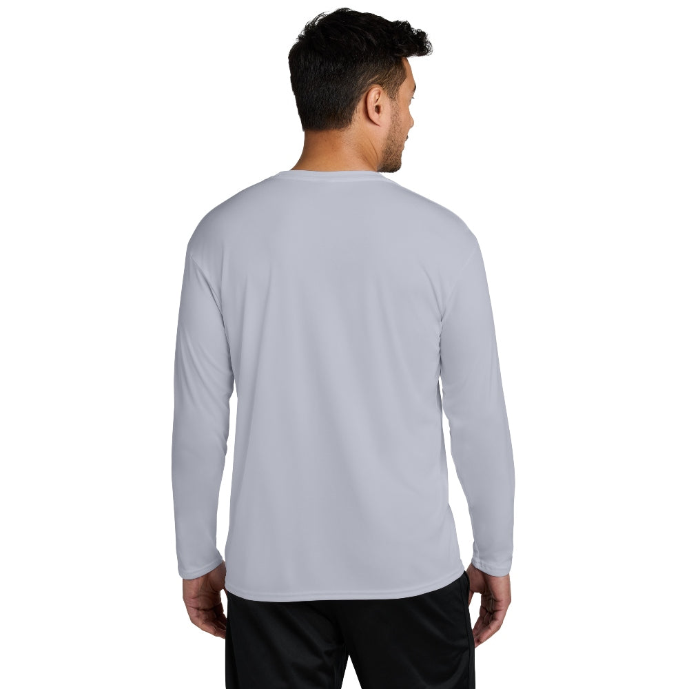 Port & Company® Long Sleeve Performance Tee - Silver