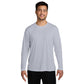 Port & Company® Long Sleeve Performance Tee - Silver