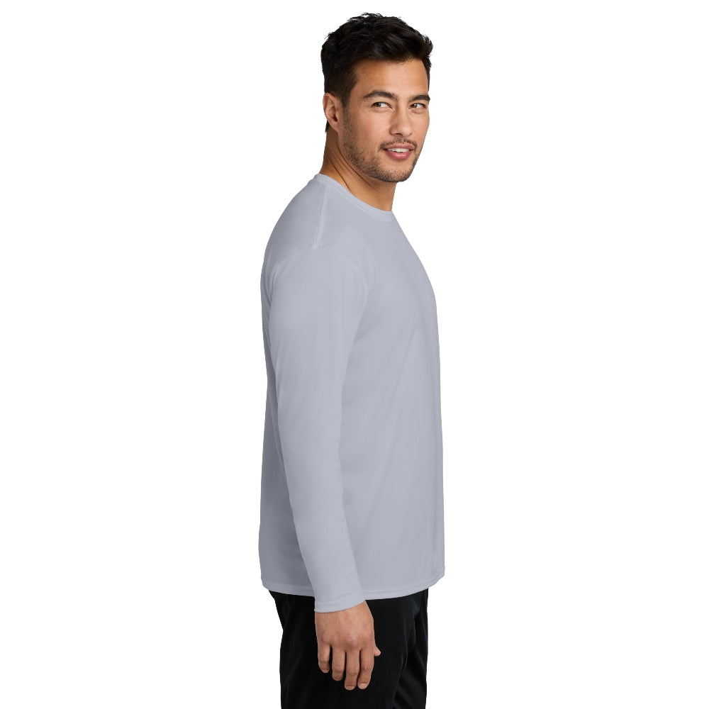 Port & Company® Long Sleeve Performance Tee - Silver