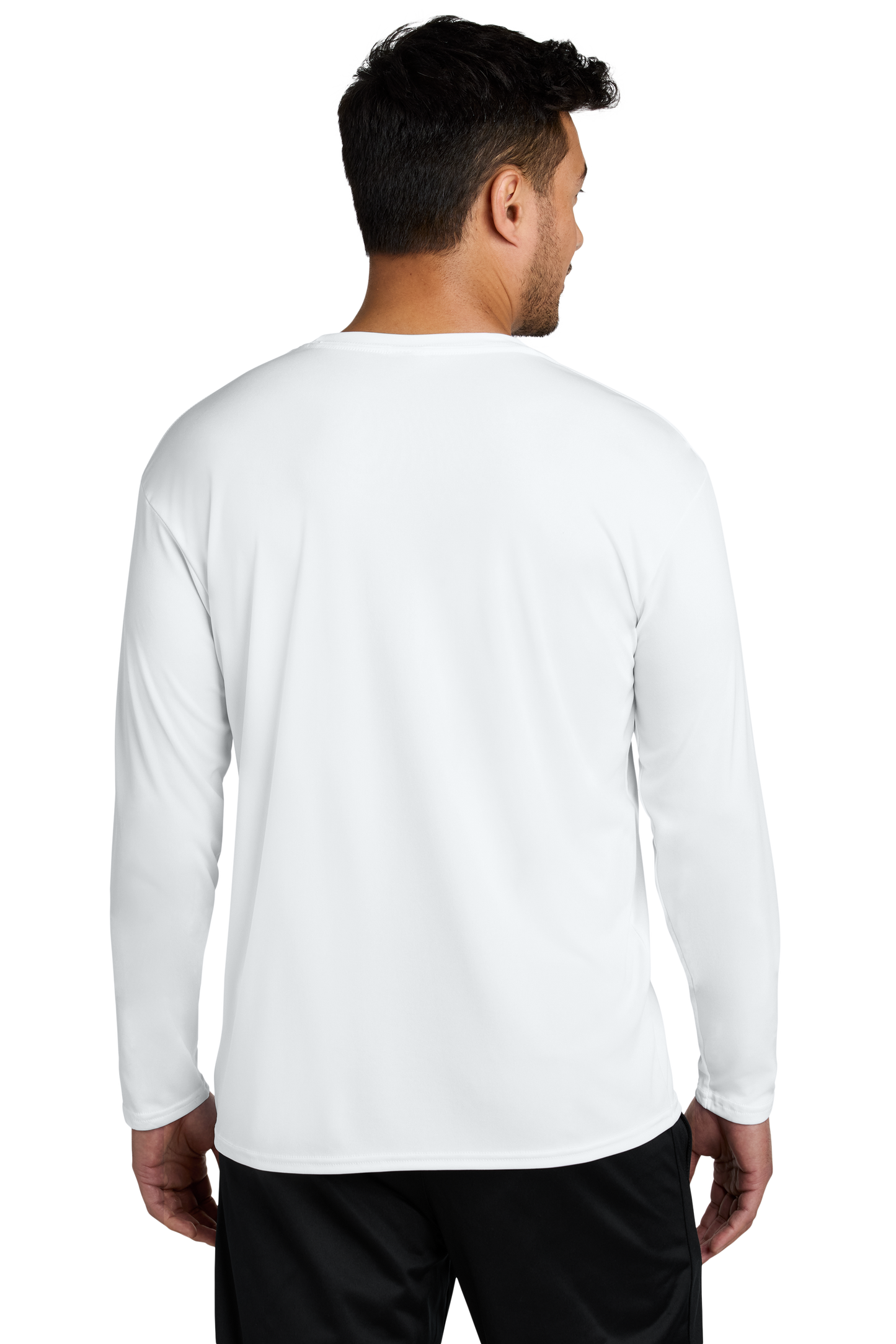 Port & Company® Long Sleeve Performance Tee - White
