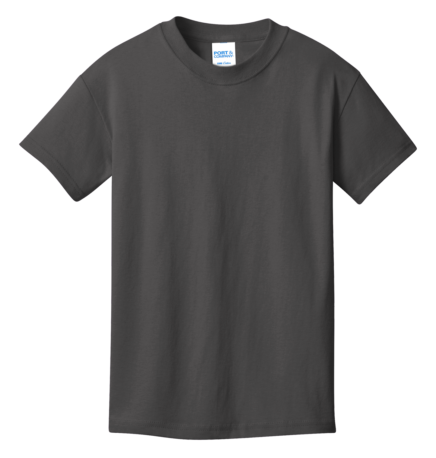 Port & Company® Youth Core Cotton Tee - Charcoal