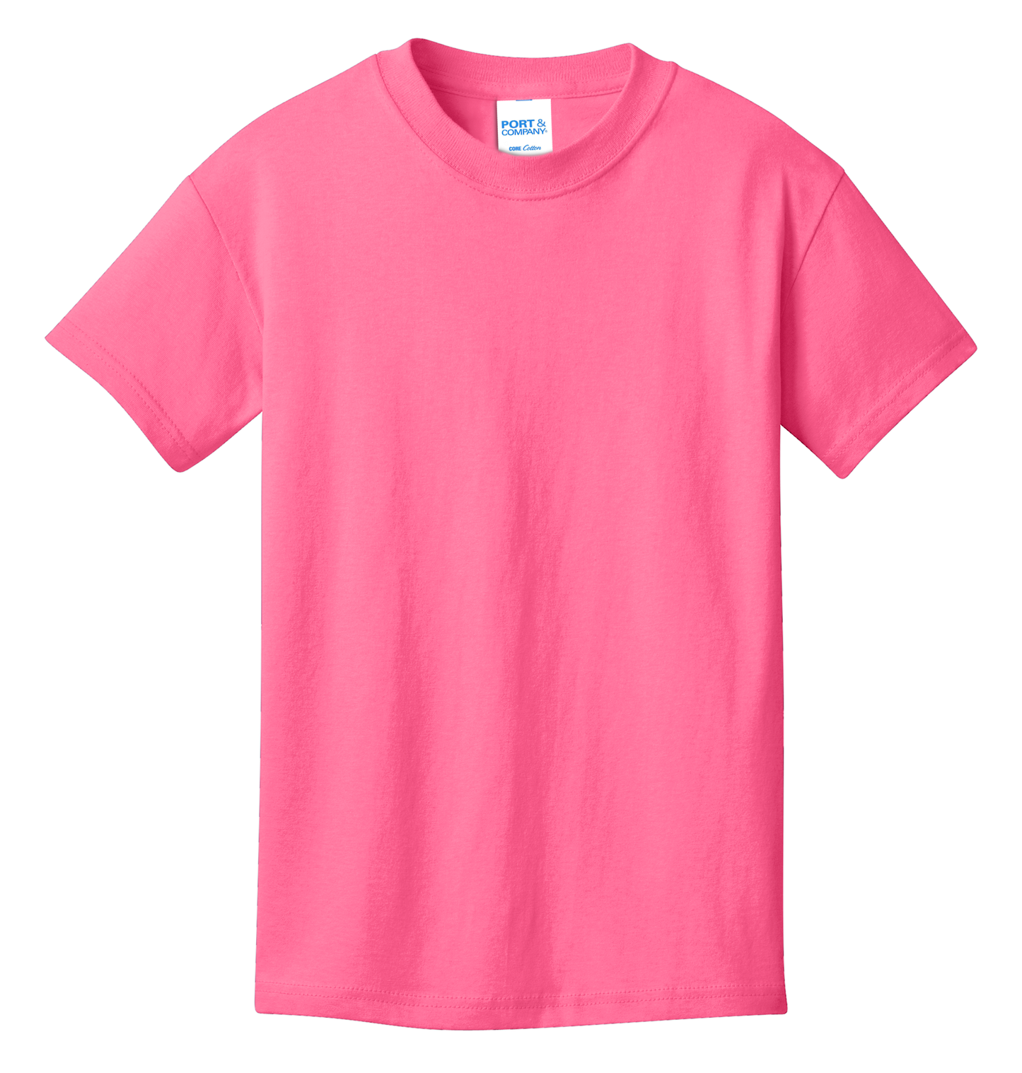 Port & Company® Youth Core Cotton Tee - Neon Pink