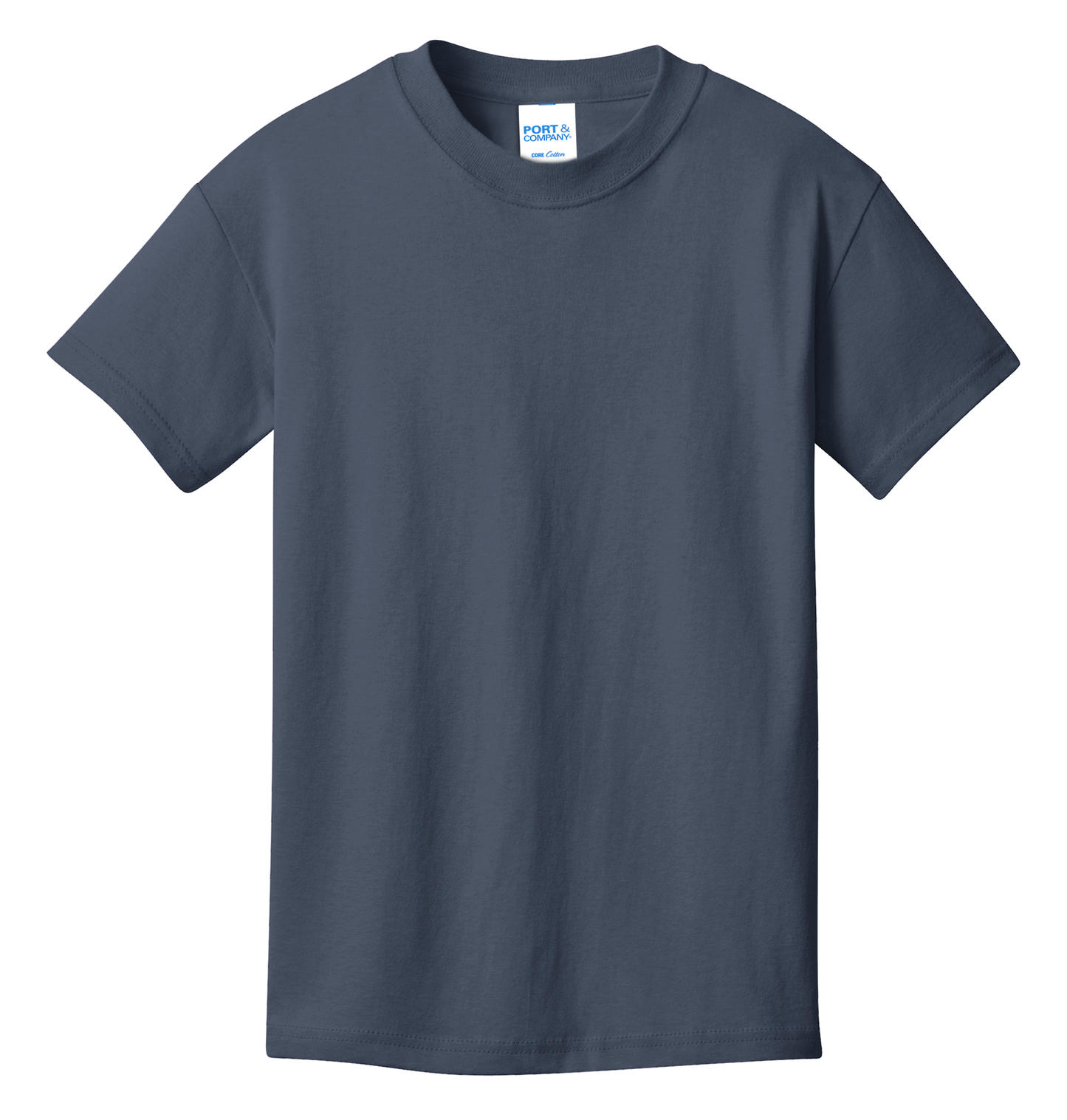 Port & Company® Youth Core Cotton Tee - Steel Blue