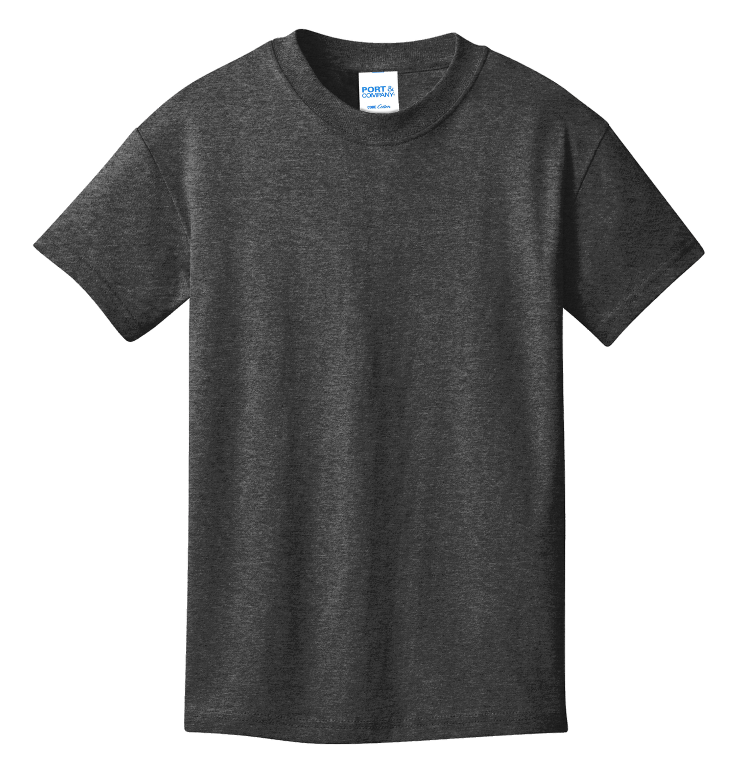 Port & Company® Youth Core Cotton Tee - Dark Heather Grey