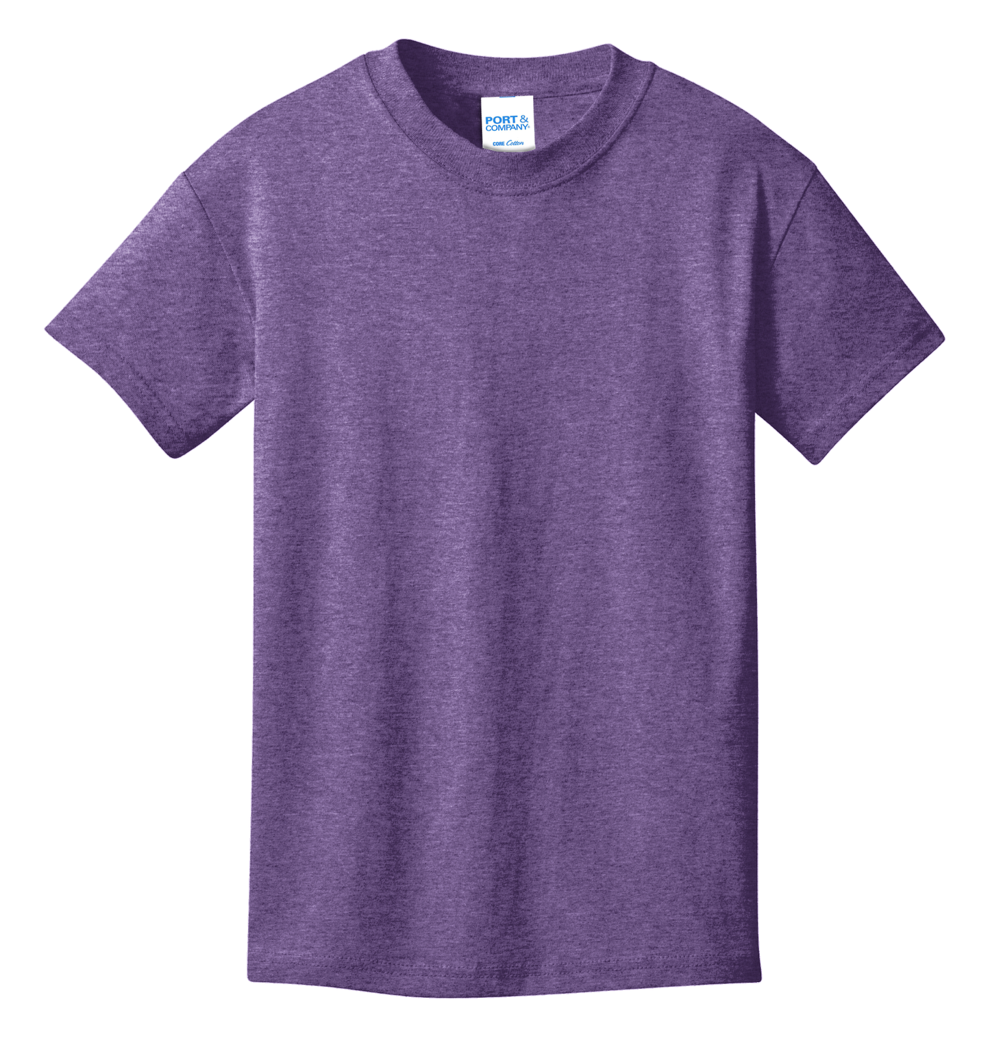 Port & Company® Youth Core Cotton Tee - Heather Purple