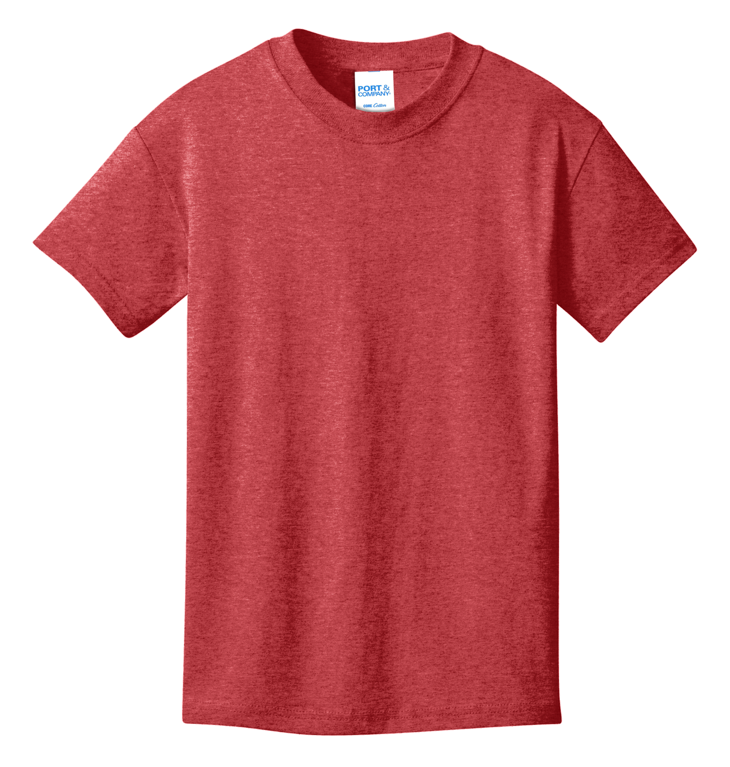 Port & Company® Youth Core Cotton Tee - Heather Red