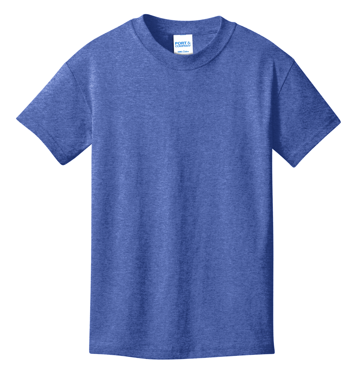 Port & Company® Youth Core Cotton Tee - Heather Royal