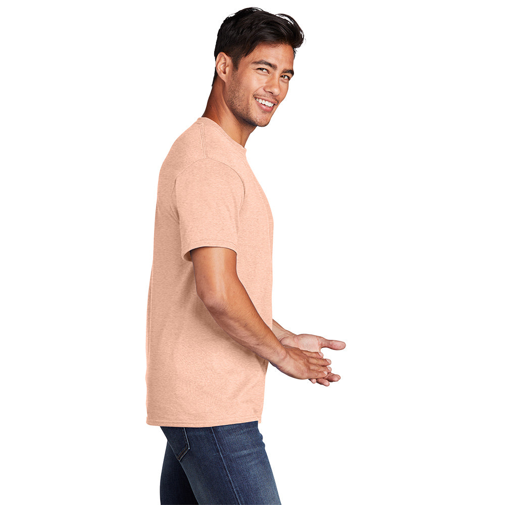 Port & Company® Core Cotton Tee - Heather Dusty Peach