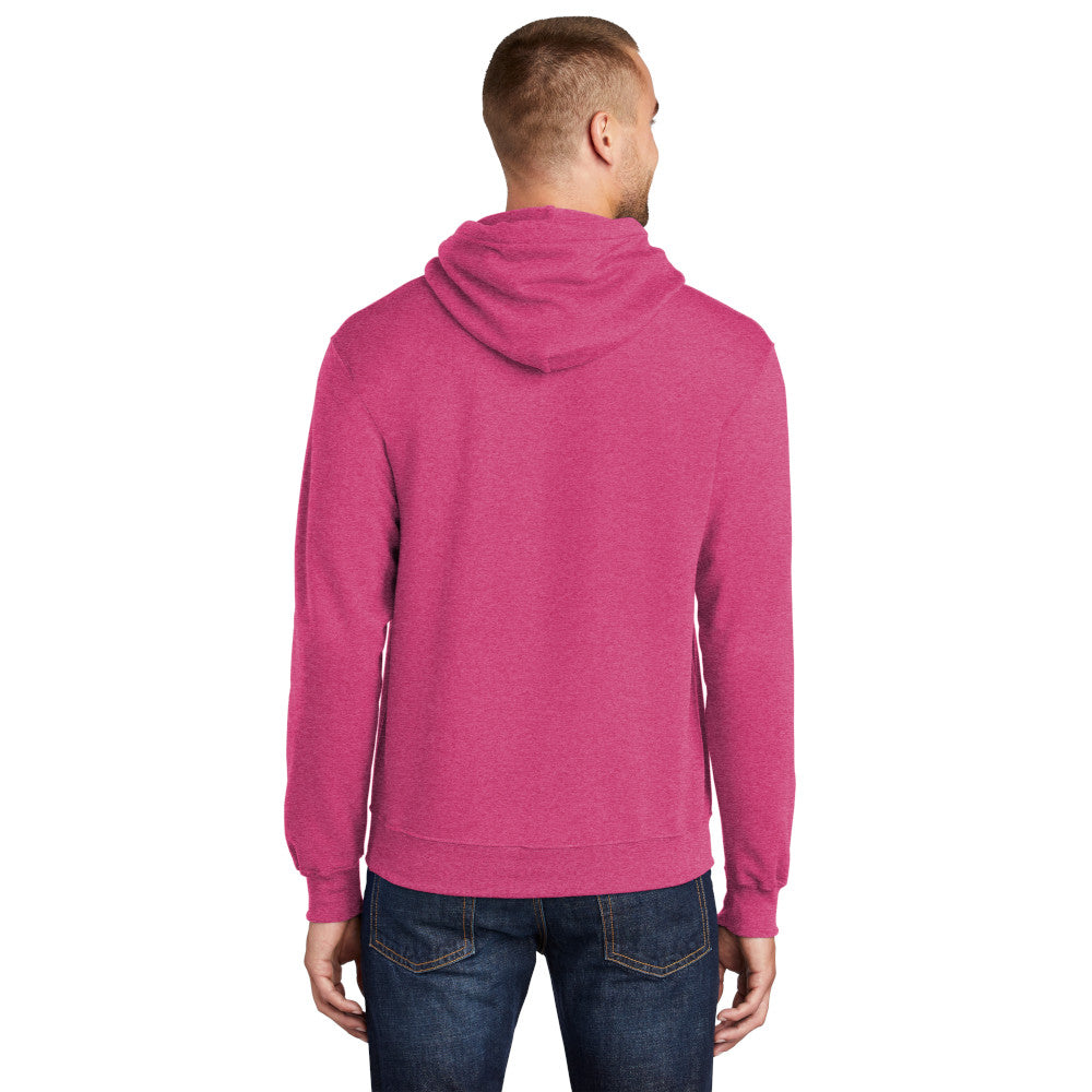 Port & Company® Core Fleece Pullover Hooded Sweatshirt - Heather Sangria