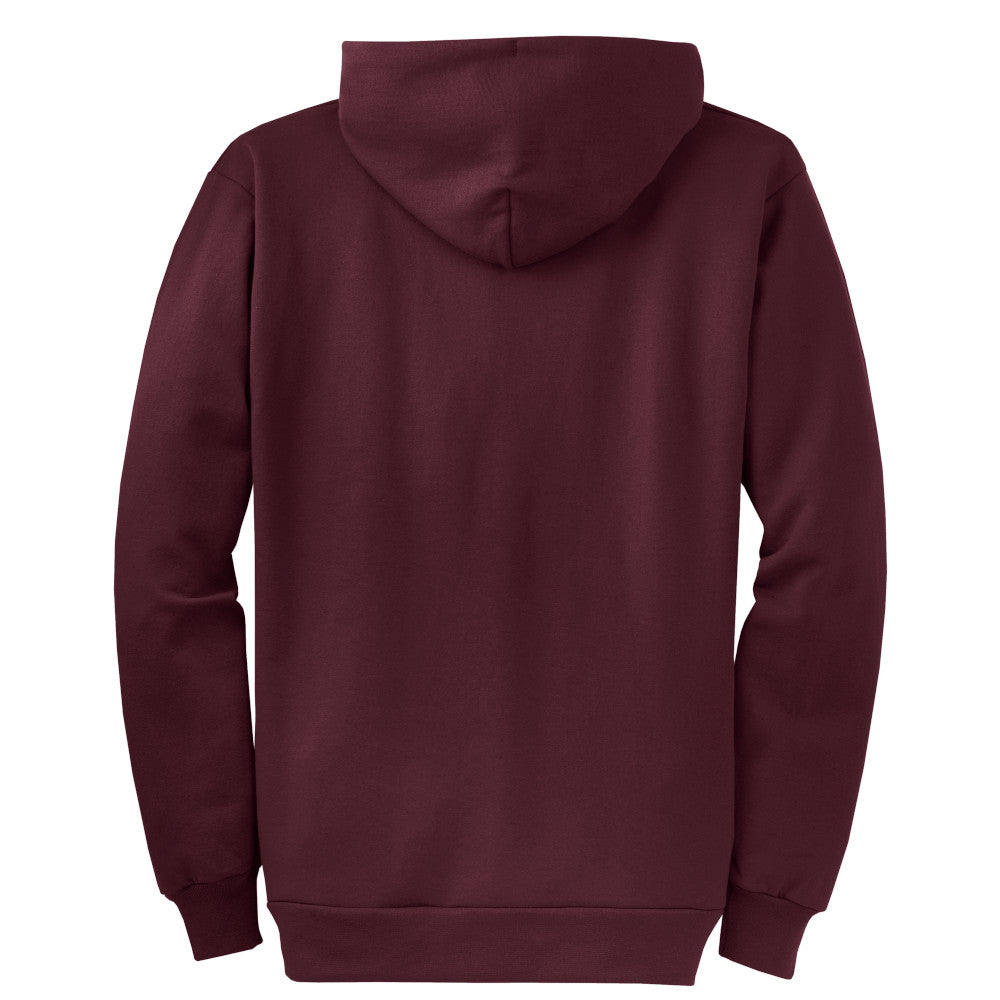 Port & Company® Core Fleece Full-Zip Hooded Sweatshirt - Maroon