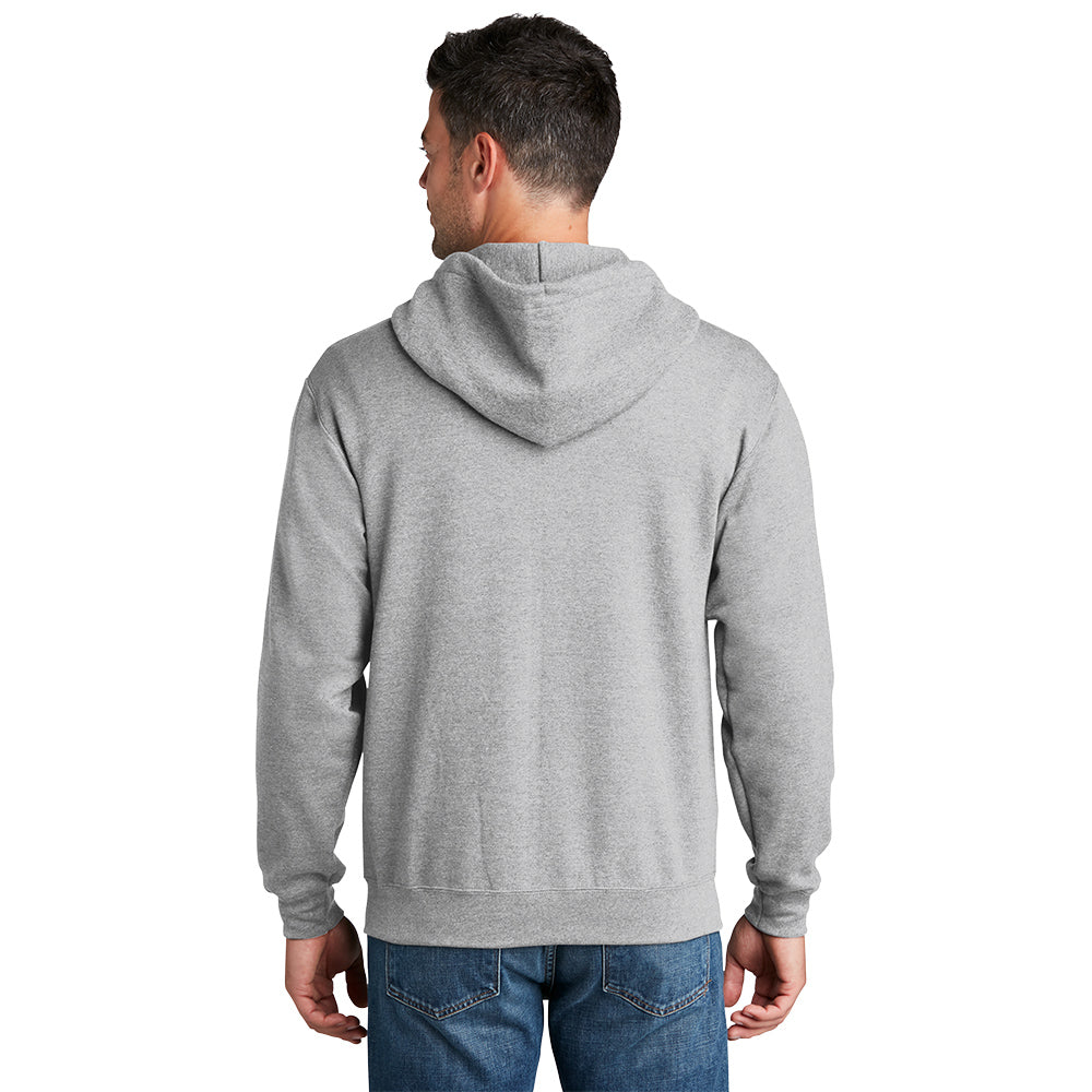Port & Company® Core Fleece Full-Zip Hooded Sweatshirt - Ash