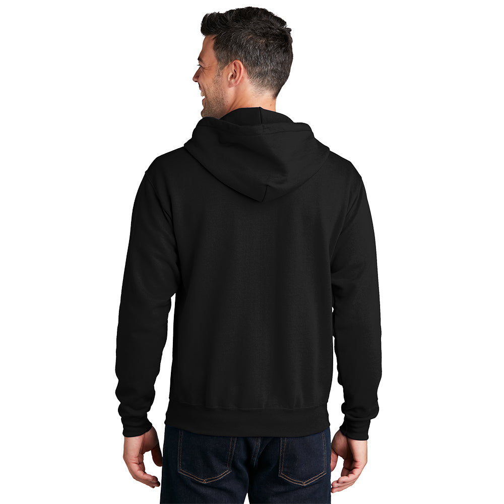 Port & Company® Core Fleece Full-Zip Hooded Sweatshirt - Jet Black