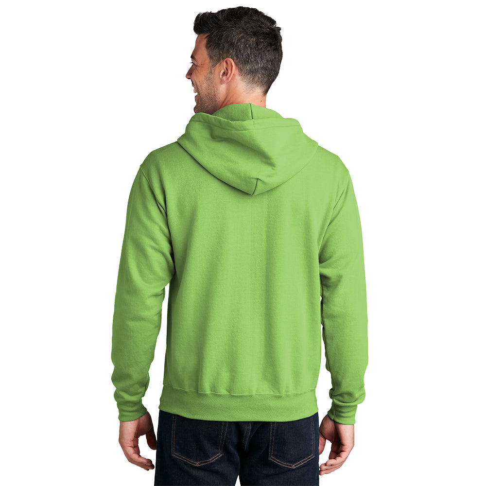 Port & Company® Core Fleece Full-Zip Hooded Sweatshirt - Lime