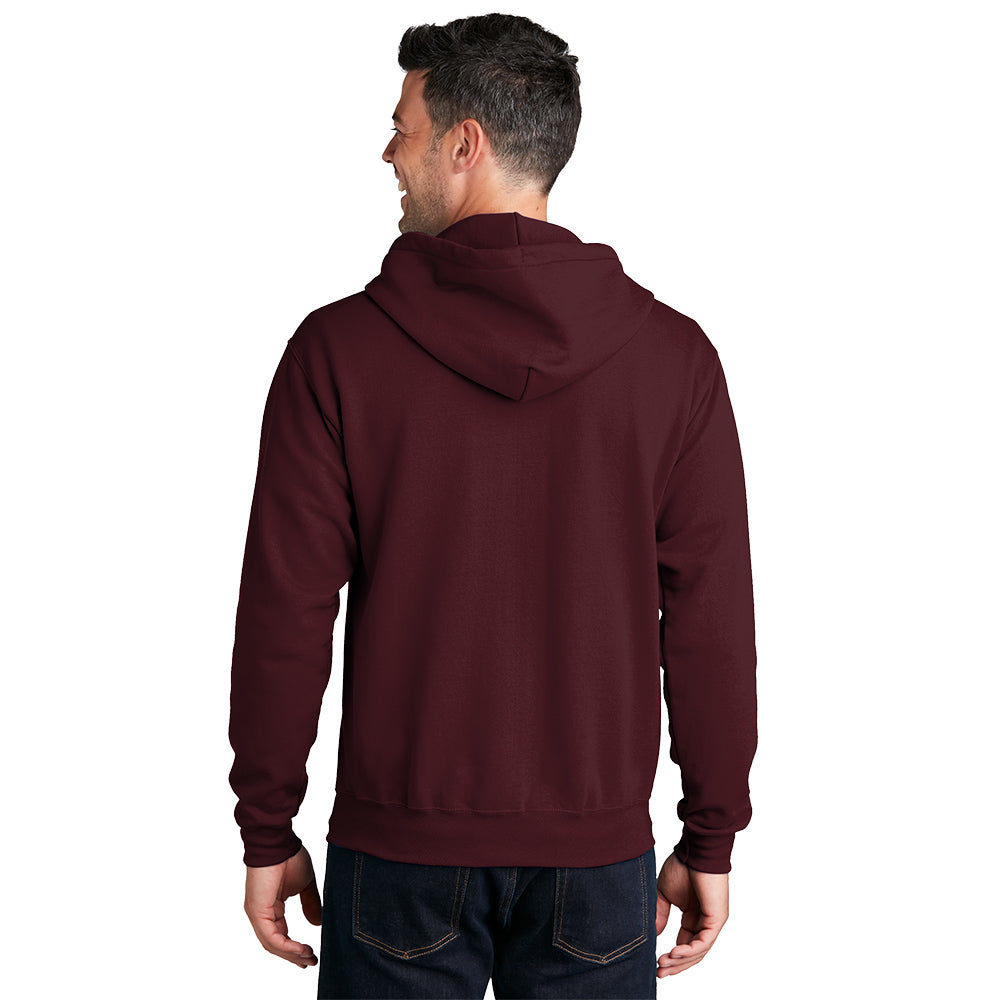 Port & Company® Core Fleece Full-Zip Hooded Sweatshirt - Maroon