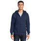 Port & Company® Essential Fleece Full-Zip Hooded Sweatshirt - Navy