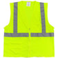 PIP 302-0702Z Economy Type R Class 2 Mesh Safety Vest with Two Pockets & Zipper - Yellow/Lime