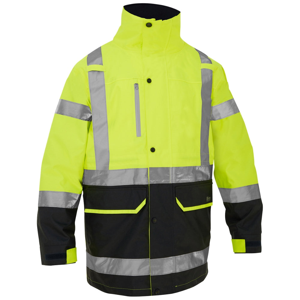 PIP 333M6375H Bisley Type R Class 3 5-in-1 Black Bottom Safety Jacket - Safety Yellow