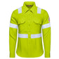 Bulwark FR Women's HI-Visibility Work Shirt - Yellow/Green