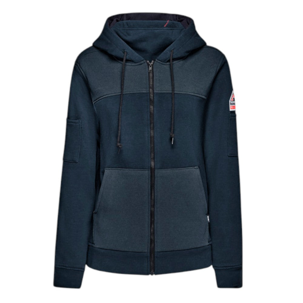 Bulwark FR Women's FR Fleece Full Zip Hoodie - Navy