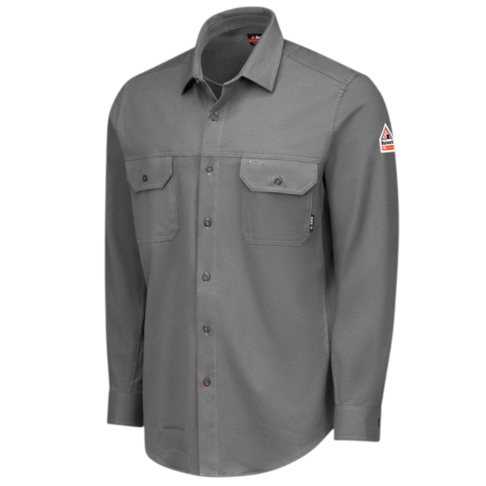 Bulwark FR Flex Knit Button Down Shirt - Charcoal