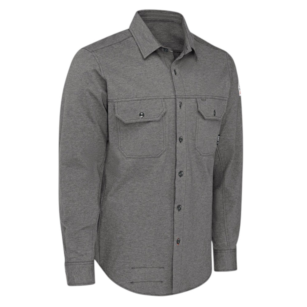 Bulwark FR Flex Knit Button Down Shirt - Charcoal