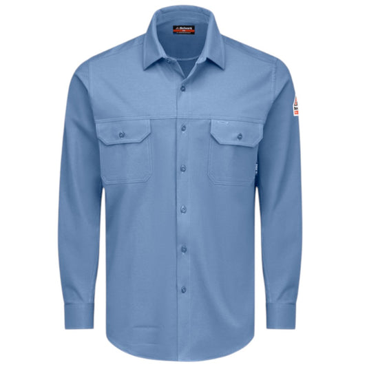 Bulwark FR Flex Knit Button Down Shirt - Light Blue