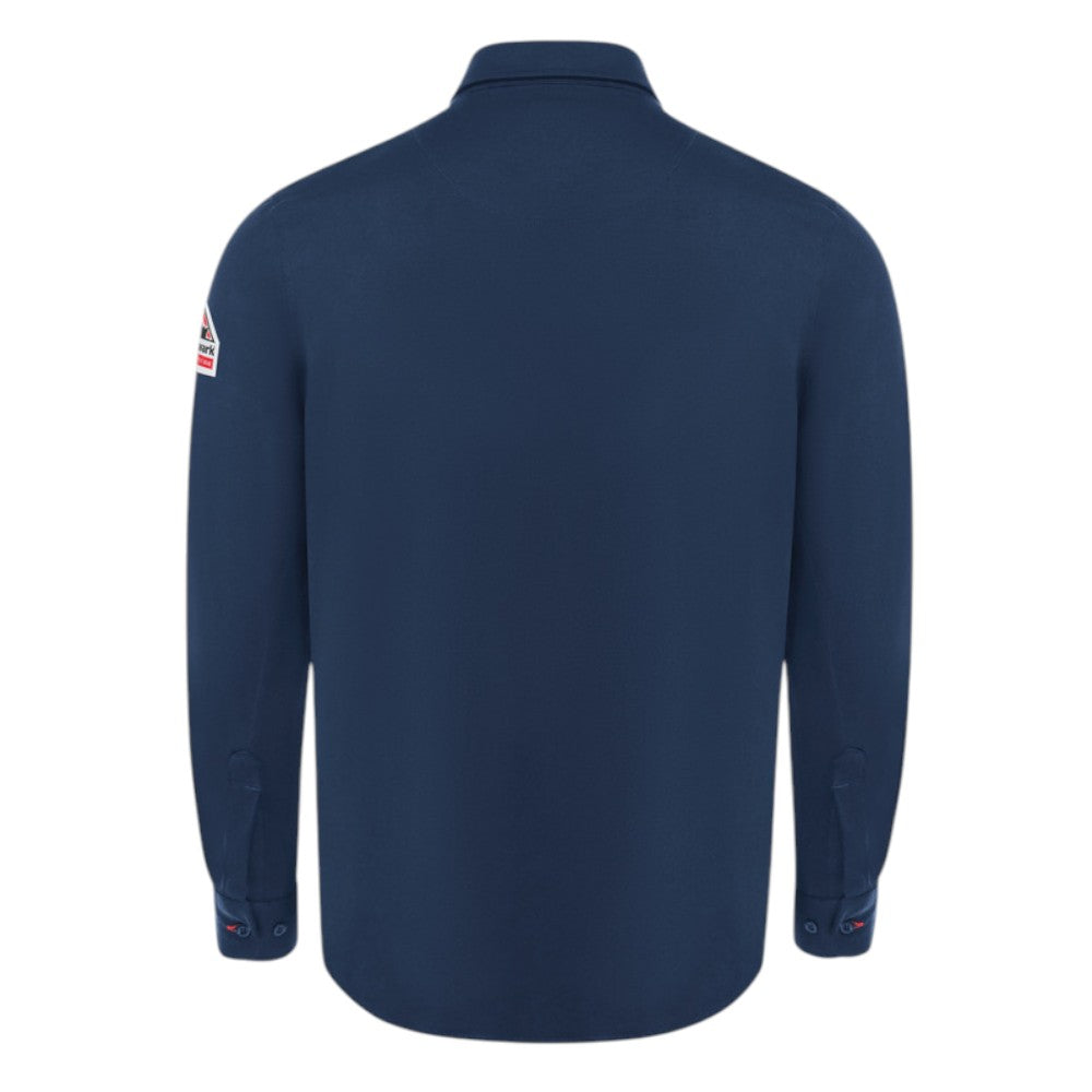 Bulwark FR Flex Knit Button Down Shirt - Navy