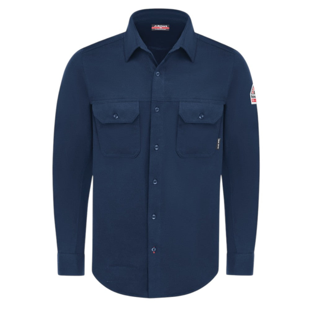 Bulwark FR Flex Knit Button Down Shirt - Navy