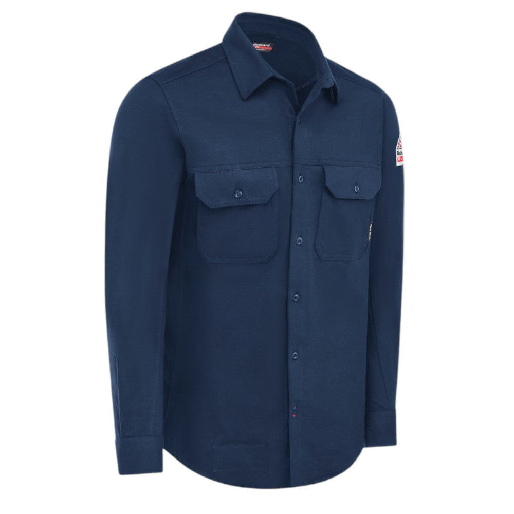 Bulwark FR Flex Knit Button Down Shirt - Navy
